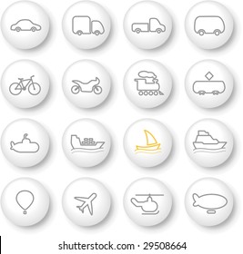 Travel and transportation vector icons