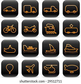 Travel and transportation vector icons