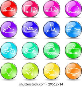 Travel and transportation vector icons