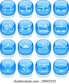 Travel and transportation vector icons