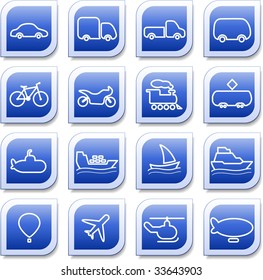 Travel and transportation vector icons