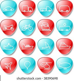 Travel and transportation vector icons