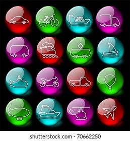 Travel and transportation vector icons - EPS10