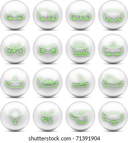 Travel and transportation vector icons - EPS10