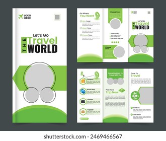 Travel trifold brochure template design