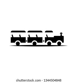Travel, trine, icon. Summer vector icon Black Thin flat Symbol of Tourism for Web and App development Isolated on White Background. Vector