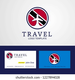 Travel Trinidad and tobago Creative Circle flag Logo and Business card design