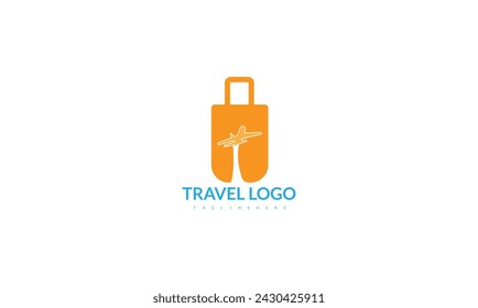 travel and trip concept vector flat banner vith travel bag.