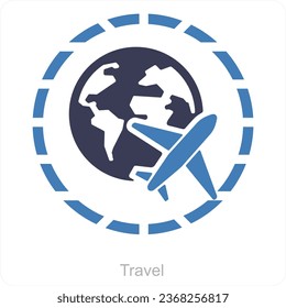 Travel and trip icon concept