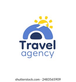 Travel tropical holiday logo design