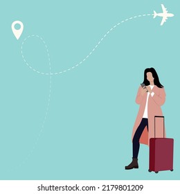 Travel troubles vector illustration background frame