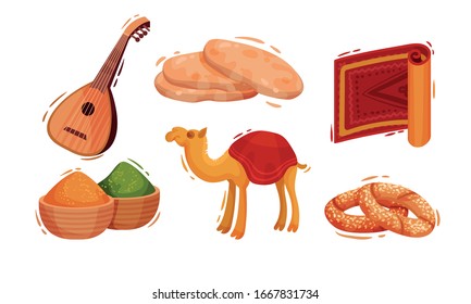 Travel to Turkey. Symbols and Famous Landmarks of Turkey Vector Set