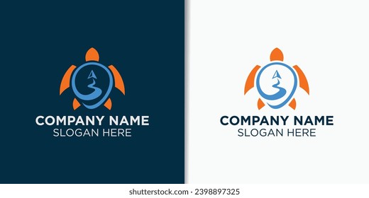 travel and turtle logo design, holiday logo design inspiration