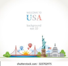 Travel USA panorama background