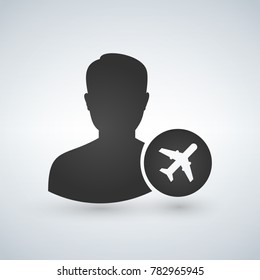 Travel User Icon Logo Design Element, avatar user icon