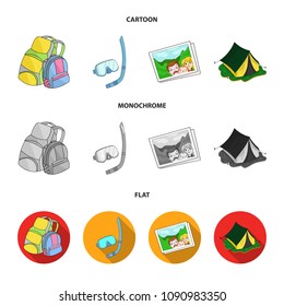 Travel, vacation, backpack, luggage .Family holiday set collection icons in cartoon,flat,monochrome style vector symbol stock illustration web.