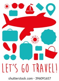 travel and vacation card design. vector illustration