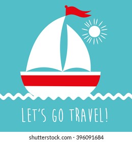 travel and vacation card design. vector illustration