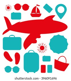travel and vacation card design. vector illustration