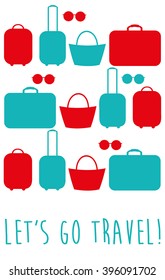 travel and vacation card design. vector illustration