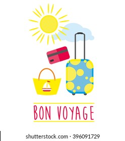 travel and vacation card design. vector illustration