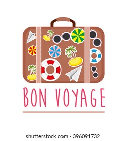 travel and vacation card design. vector illustration