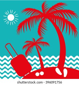 travel and vacation card design. vector illustration