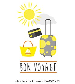 travel and vacation card design. vector illustration