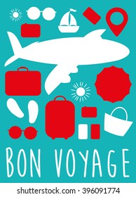 travel and vacation card design. vector illustration