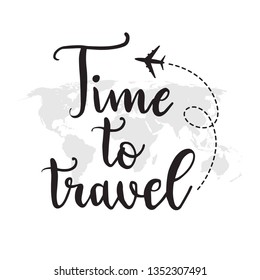 Travel and vacation concept design with lettering