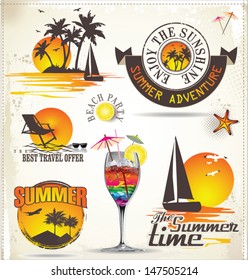 Travel and vacation emblems