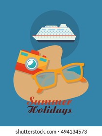 travel vacation or holidays related icons image 