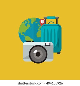 travel vacation or holidays related icons image 