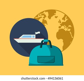 travel vacation or holidays related icons image 