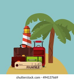 travel vacation or holidays related icons image 