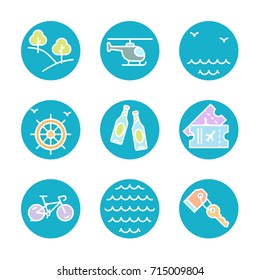 Travel & Vacation Icon Set