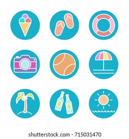 Travel & Vacation Icon Set