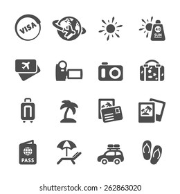 travel and vacation icon set 4, vector eps10.