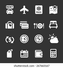travel and vacation icon set 6, white version, vector eps10.
