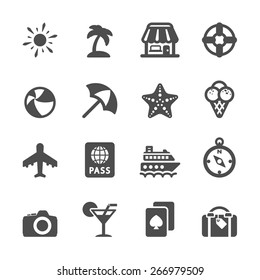 travel and vacation icon set 7, vector eps10.