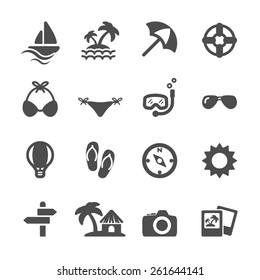 travel and vacation icon set, vector eps10.