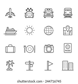 Travel And Vacation Icons