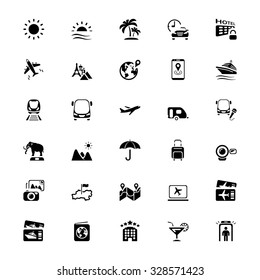Travel and vacation icons
