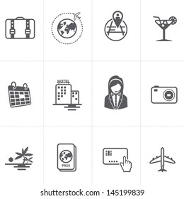 Travel and Vacation Icons set