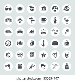 Travel And Vacation Icons Set