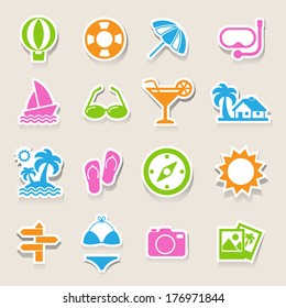 Travel and vacation Icons set .Illustration eps10