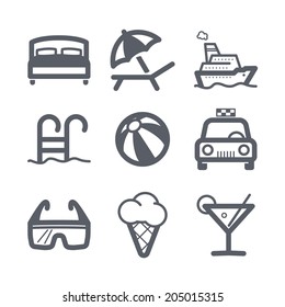 Travel and vacation Icons set Illustration set // 03