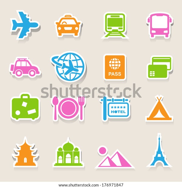 Travel and
vacation Icons set .Illustration
eps10