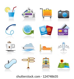 Travel And Vacation Icons - Vector Icon Set