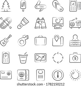 Travel And Vacation Line Icons Pack